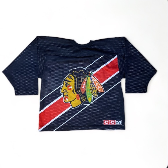 Chicago Blackhawks CCM Vintage Hockey Jersey Youth Boys Small - Picture 2 of 7